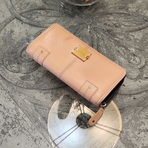 Modalu London Pink/ Cream Zip around Large Wallet